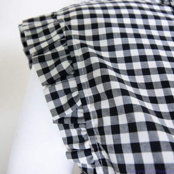 NWT kate spade Mini gingham sleeveless top , Black and white - Picture 11 of 16